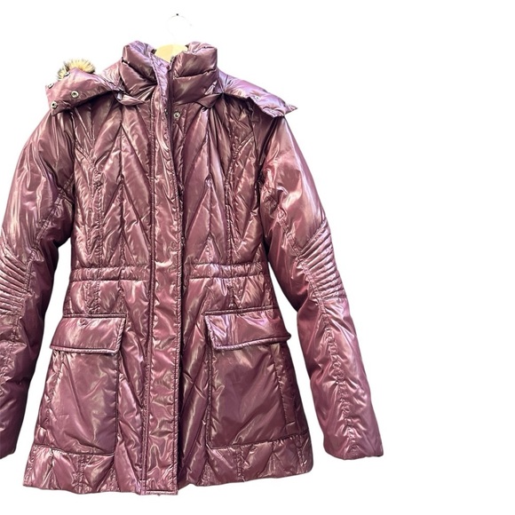 Bcbgmaxazria midi glossy jacket coat - Picture 3 of 11